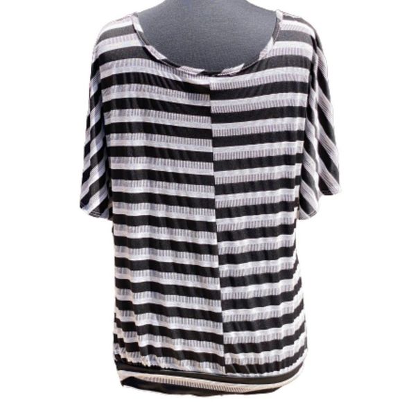 American City Wear Zebra Striped Blouse size 2X - Picture 2 of 3